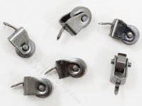 (image for) Silver Furniture Casters for Dollhouse Scale Models, 12/pkg.