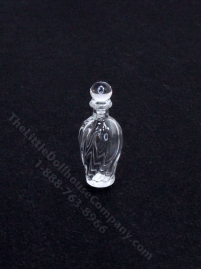 (image for) Miniature Ridged Glass Decanter for Dollhouses