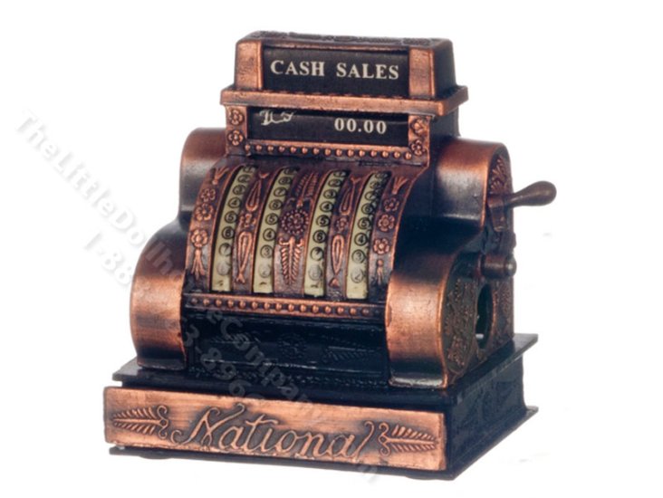 (image for) Miniature Copper Cash Register for Dollhouses
