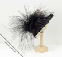 (image for) Miniature Black & White Ladies Hat for Dollhouses