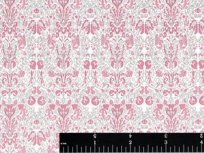 (image for) Bonjour Pattern Miniature Wallpaper for Dollhouses - Grey