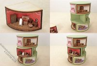(image for) Wedge Roombox Kit for 1/144" Scale Dollhouse Furniture