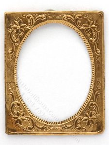 (image for) Miniature Copper Oval Picture Frame