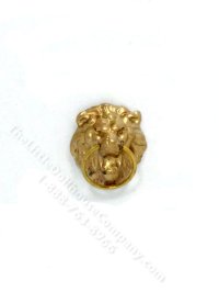 (image for) Miniature Gold Lion Door Knocker for Dollhouses