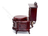 (image for) Miniature Mahogany Wooden Toilet for Dollhouses
