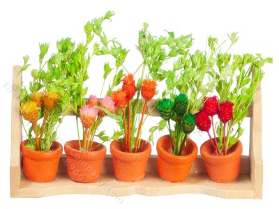 (image for) Miniature Flower Box of Wildflowers for Dollhouses