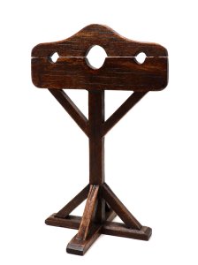 (image for) Miniature Signed Pillory/Stocks by Michael Mortimer