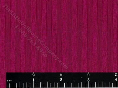 (image for) Burgundy Moire Stripe Wallpaper for Dollhouses