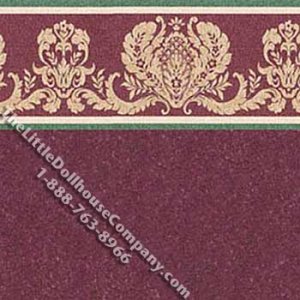 (image for) Damask & Marble Pattern Miniature Wallpaper for Dollhouses