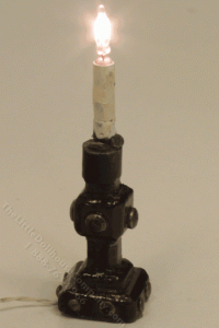 (image for) Miniature Functioning Candelabra with Electric Candle