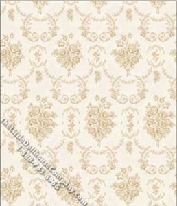 (image for) Dollhouse Scale Model Wallpaper Sand Rose Toile Pattern