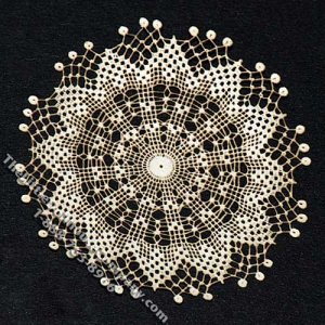 (image for) Miniature Flower Design Laser Cut Doily for Dollhouses