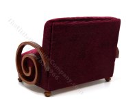 (image for) Miniature Art Deco Red Settee for Dollhouses