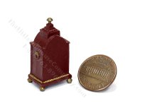 (image for) Miniature Victorian Style Bracket/Mantel Clock - Burgundy