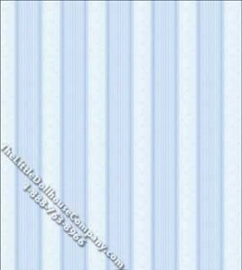 (image for) Dollhouse Scale Model Wallpaper Blue Bella Stripe Pattern