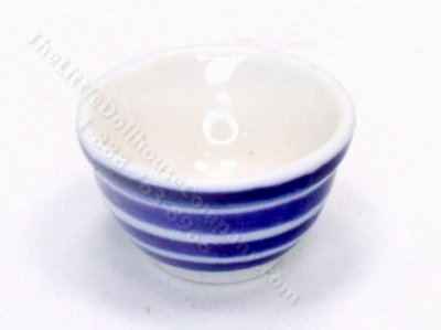 (image for) Miniature Large Blue Striped Bowl