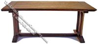 (image for) Miniature Tudor Style Pedestal Trestle Table for Dollhouses