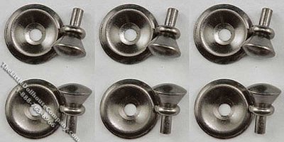 (image for) Miniature Round Pewter Door Knobs for Dollhouses (6/pk)