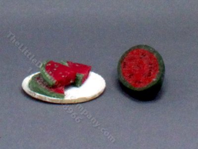 (image for) Miniature Watermelon Platter for Dollhouses