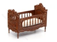 (image for) Half-Scale Miniature Crib for Dollhouses