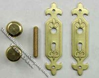 (image for) Victorian Brass Door Plate Set for Dollhouse Scale Models