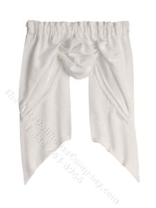 (image for) Miniature White Country Balloon Curtain for Dollhouses