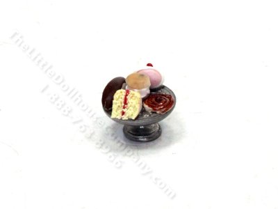 (image for) 1:24 Assorted Cakes on Pewter Stand by Charlotte Willmott