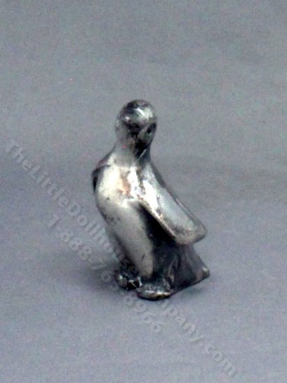 (image for) Miniature Sterling Silver Plated Penguin Figurine