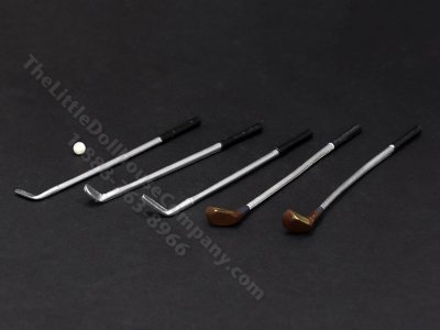 (image for) Miniature Golf Club & Ball Set for Dollhouses