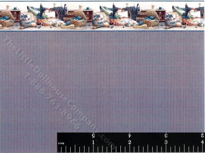 (image for) Dollhouse Scale Model Wallpaper Sewing Room Plaid Pattern