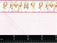 (image for) Pink Plaid and Angel Pattern Miniature Wallpaper for Dollhouses