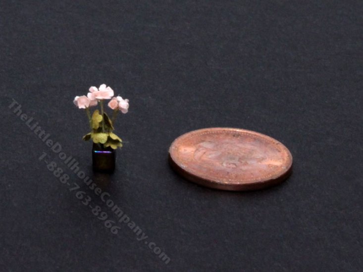 (image for) Handmade Miniature 1/4 Scale Pale Pink Flowers for Dollhouses