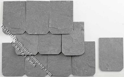 (image for) Dollhouse Scale Model Hand Split Gray Slate Shingles 100/pk