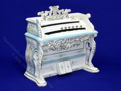 (image for) Miniature White Organ for Dollhouses