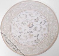 (image for) Dollhouse Scale Model Beige Tones Round Carpet