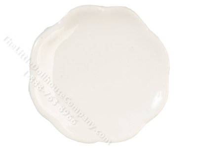 (image for) Miniature Round Scalloped Plate for Dollhouses