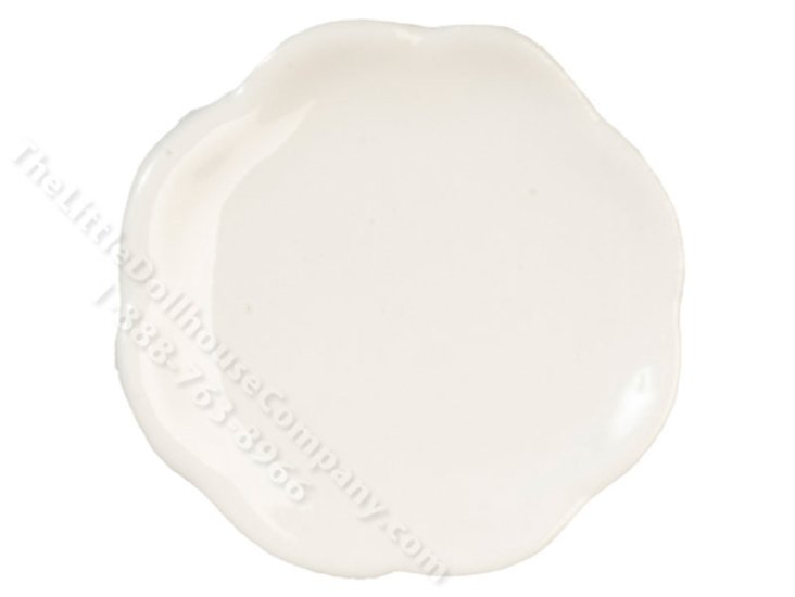 (image for) Miniature Round Scalloped Plate for Dollhouses