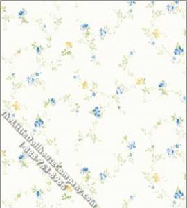 (image for) Dollhouse Scale Model Wallpaper Blue Aurora Toss Pattern