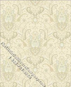 (image for) Cozy Cottage Paisley Pattern Miniature Wallpaper for Dollhouses