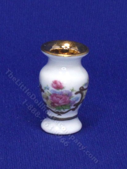 (image for) Miniature Dresden Porcelain Vase for Dollhouses