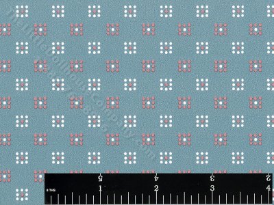 (image for) Pink/White Squares on Blue Miniature Wallpaper for Dollhouses
