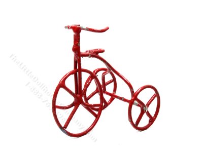 (image for) Miniature Red Tricycle for Dollhouses
