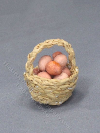 (image for) Miniature Basket of Eggs for Dollhouses