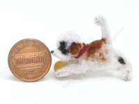 (image for) Miniature Dog with Ball by Sue Wilkes of Shoebutton Bears
