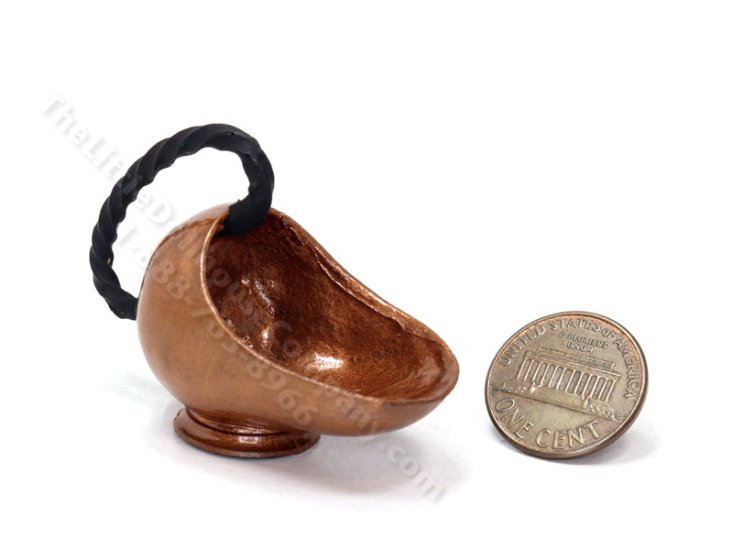 (image for) Miniature Coal Scuttle for Dollhouses - Copper
