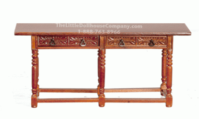 (image for) Miniature 16th Spanish Refectory Table for Dollhouses