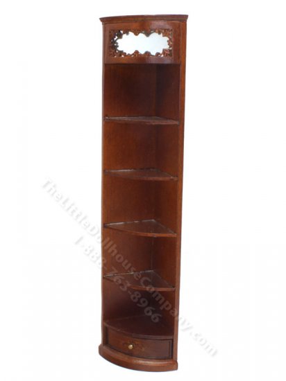 (image for) Miniature Emporium End Corner Cap Walnut Shelf