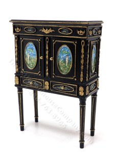 (image for) Miniature Victorian Handpainted Cabinet on Legs for Dollhouses