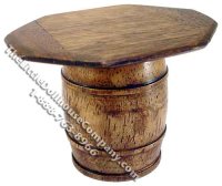 (image for) Miniature Octagonal Topped Barrel Pub Table for Dollhouses