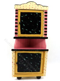 (image for) Miniature Corner Hutch with Yellow and Pink Vines Theme